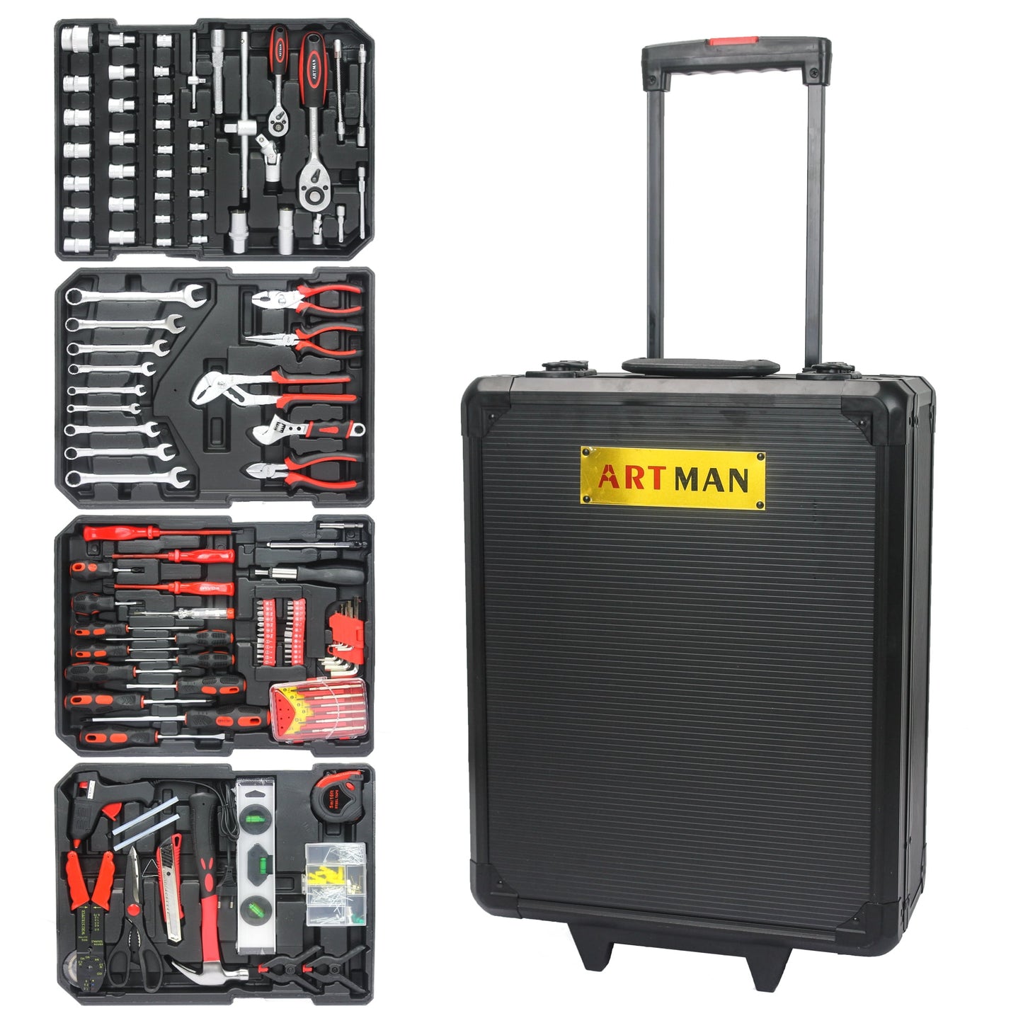 M optimized Home Tool Kit, Household Repair Hand Tool Set with Tool Bo