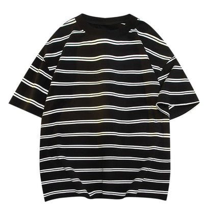Mens Shirts Under $10 Mens Striped Shirts Short Sleeve Loose Fit Crewn