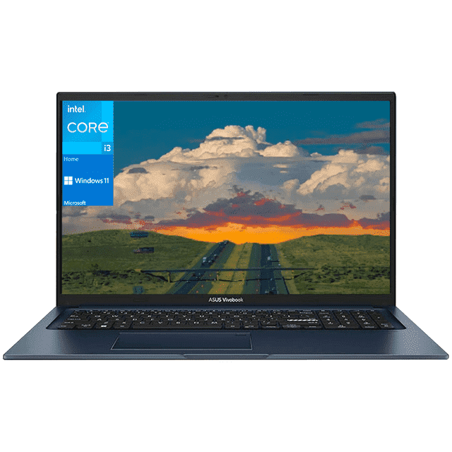 New ASUS Vivobook Laptop, 17.3” FHD Display, Intel Core i3-1215U, 8G