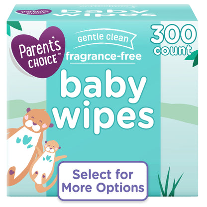Parent's Choice Fragrance Free Baby Wipes, 900 Count (Select for More
