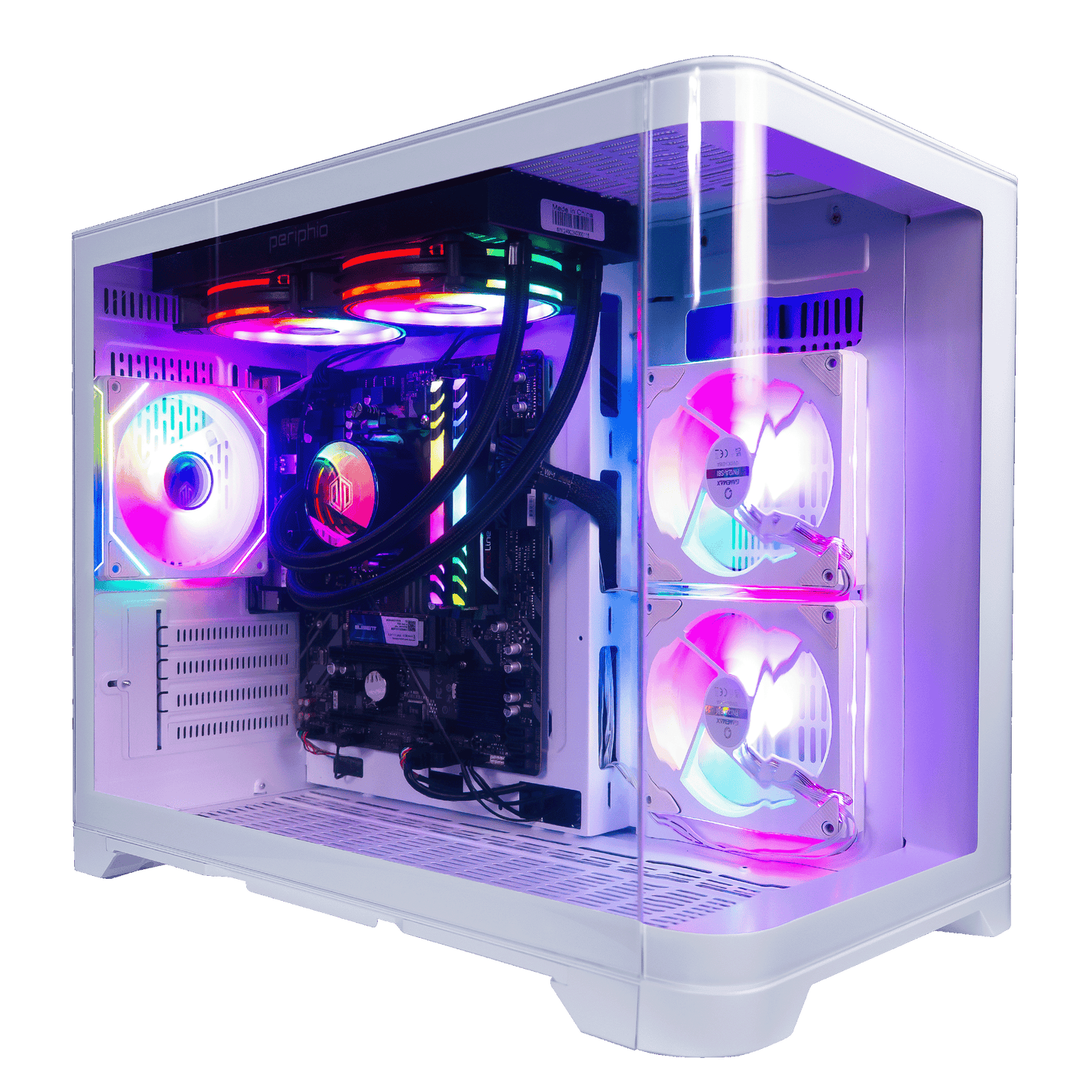 Periphio Atlas AMD Gaming PC, Liquid Cooled Ryzen 5 5600GT (4.4GHz Tur