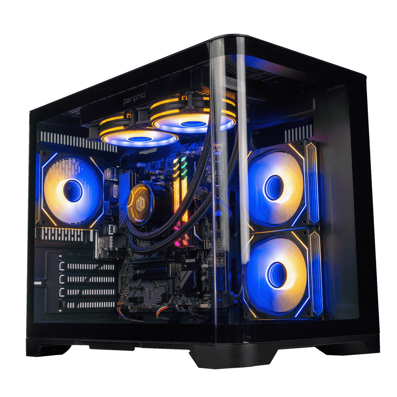 Periphio Atlas AMD Gaming PC, Liquid Cooled Ryzen 5 5600GT (4.4GHz Tur