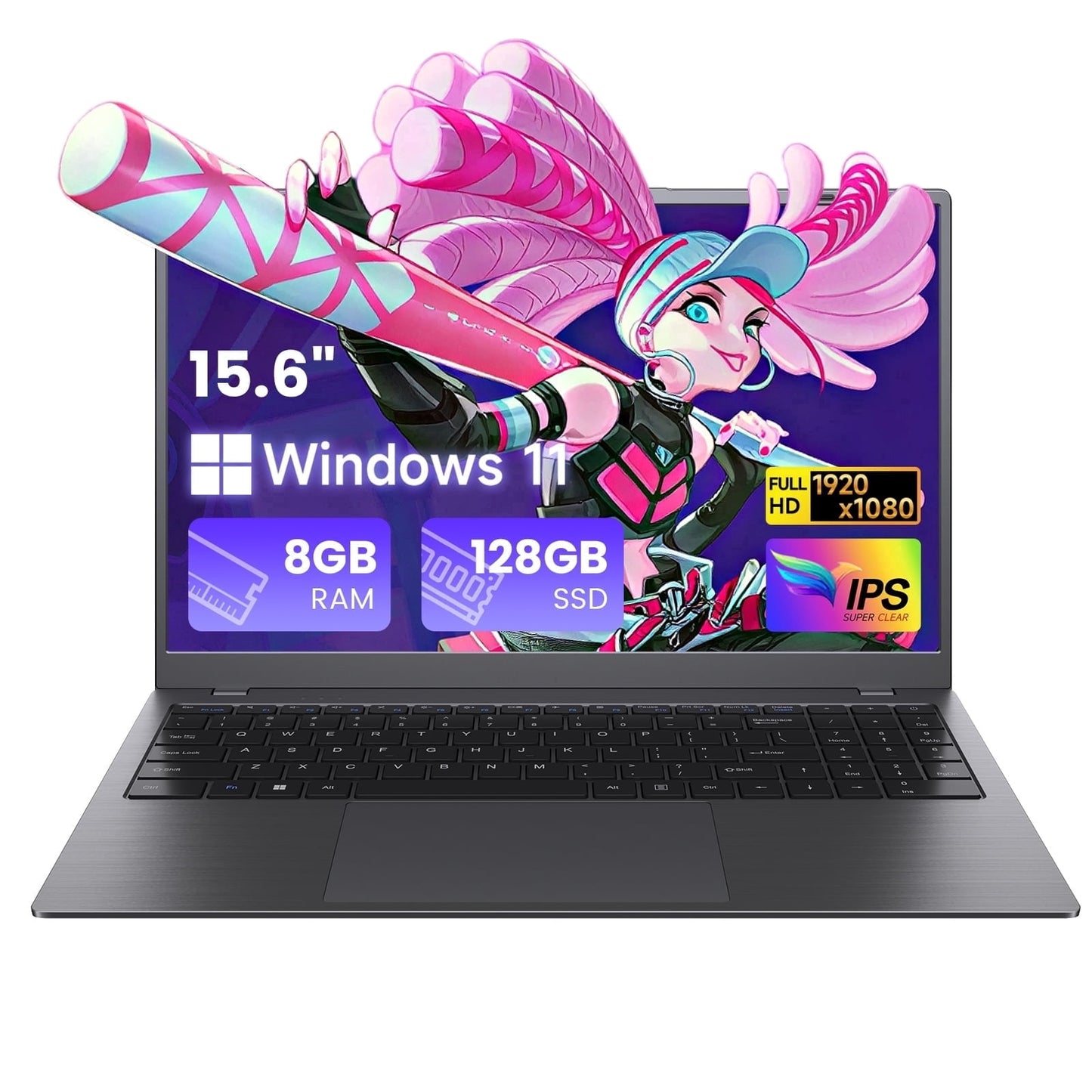 RNRUO 15.6" Laptop Computer, 8GB RAM 128GB SSD, Intel 6500Y with 2 Cor