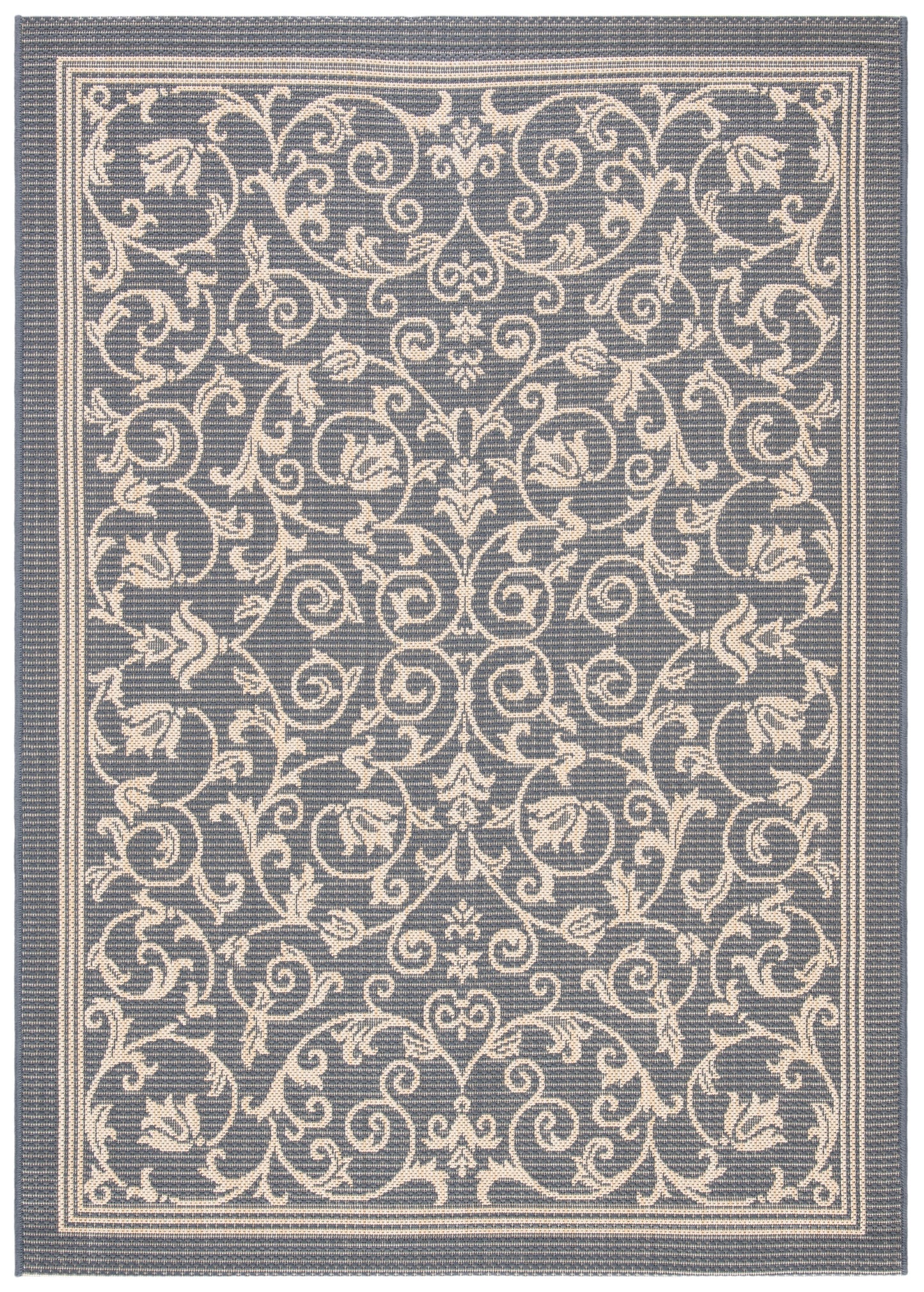 Safavieh Courtyard Nanda Botanical Indoor/Outdoor Area Rug, Sand/Black
