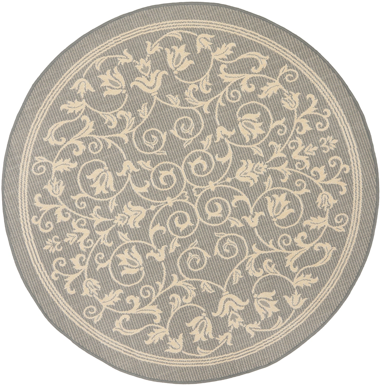 Safavieh Courtyard Nanda Botanical Indoor/Outdoor Area Rug, Sand/Black