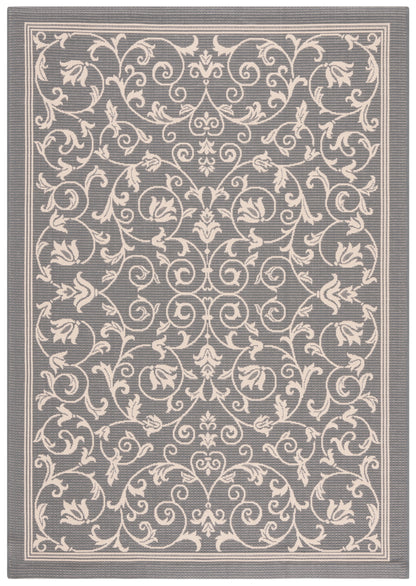 Safavieh Courtyard Nanda Botanical Indoor/Outdoor Area Rug, Sand/Black