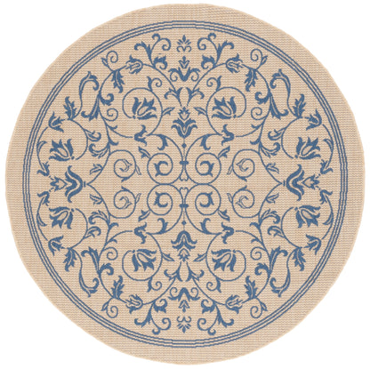 Safavieh Courtyard Nanda Botanical Indoor/Outdoor Area Rug, Sand/Black