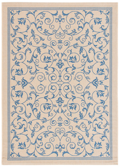 Safavieh Courtyard Nanda Botanical Indoor/Outdoor Area Rug, Sand/Black