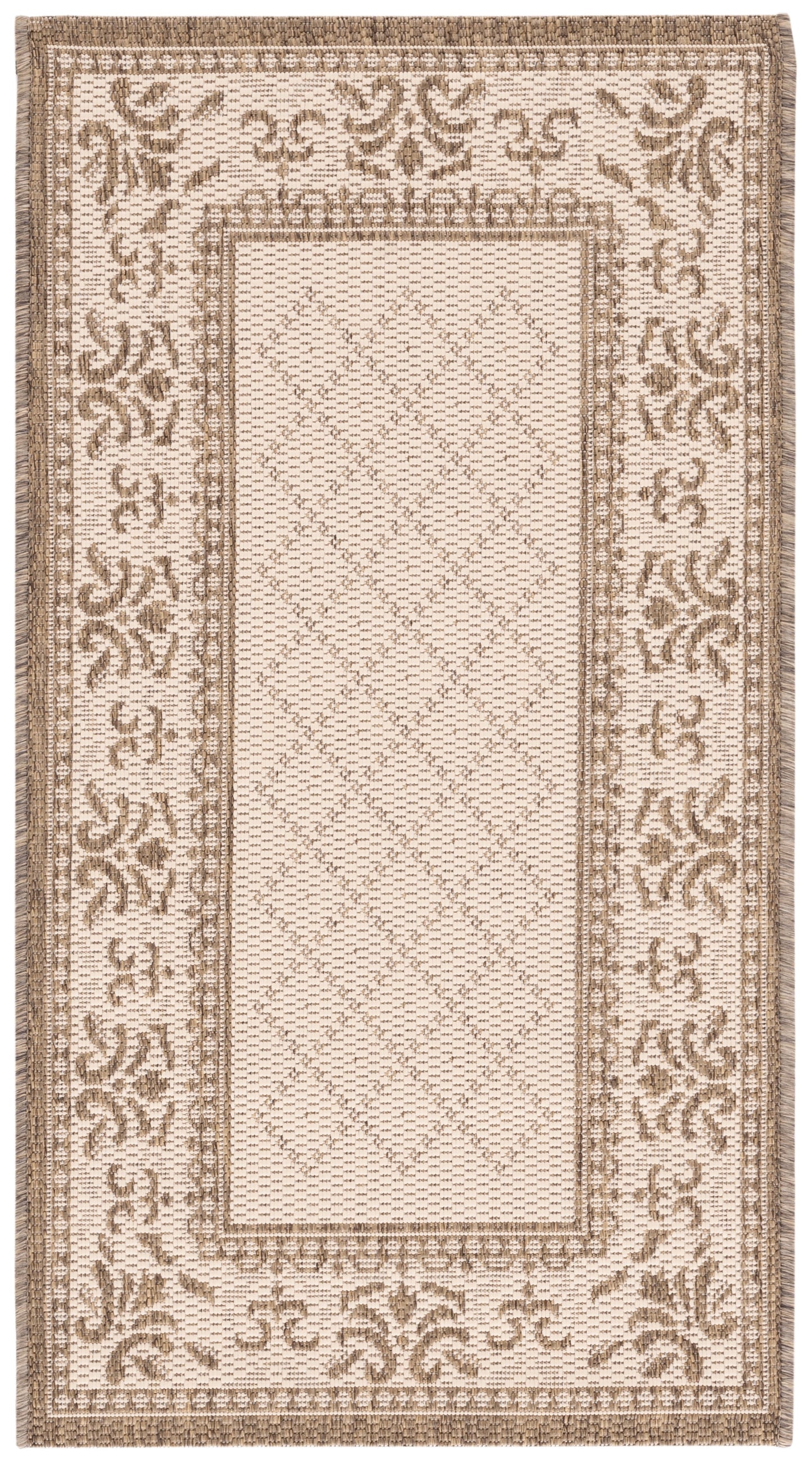 Safavieh Courtyard Nanda Botanical Indoor/Outdoor Area Rug, Sand/Black