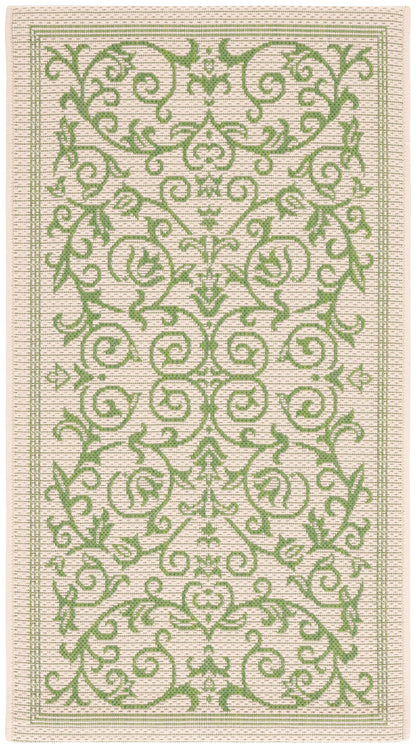 Safavieh Courtyard Nanda Botanical Indoor/Outdoor Area Rug, Sand/Black