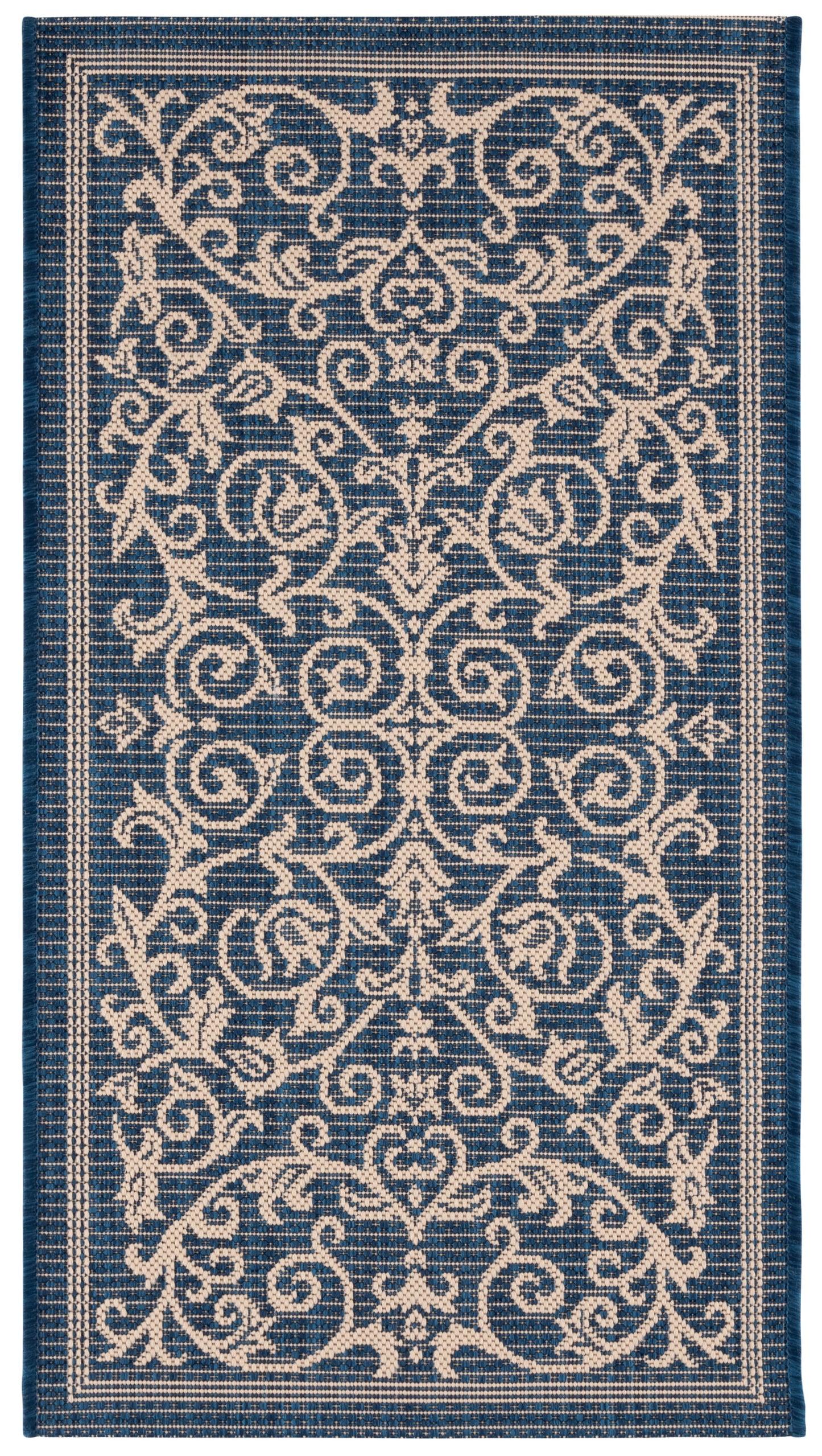 Safavieh Courtyard Nanda Botanical Indoor/Outdoor Area Rug, Sand/Black