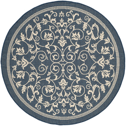 Safavieh Courtyard Nanda Botanical Indoor/Outdoor Area Rug, Sand/Black
