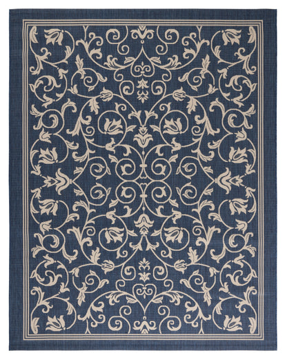 Safavieh Courtyard Nanda Botanical Indoor/Outdoor Area Rug, Sand/Black
