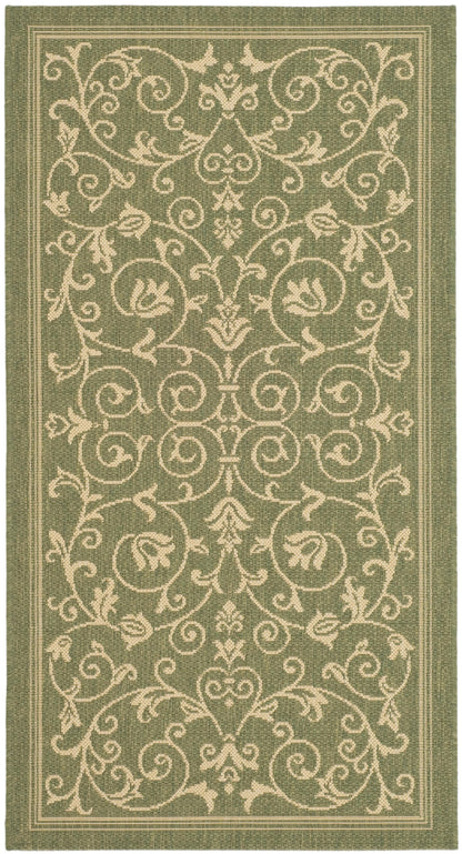 Safavieh Courtyard Nanda Botanical Indoor/Outdoor Area Rug, Sand/Black