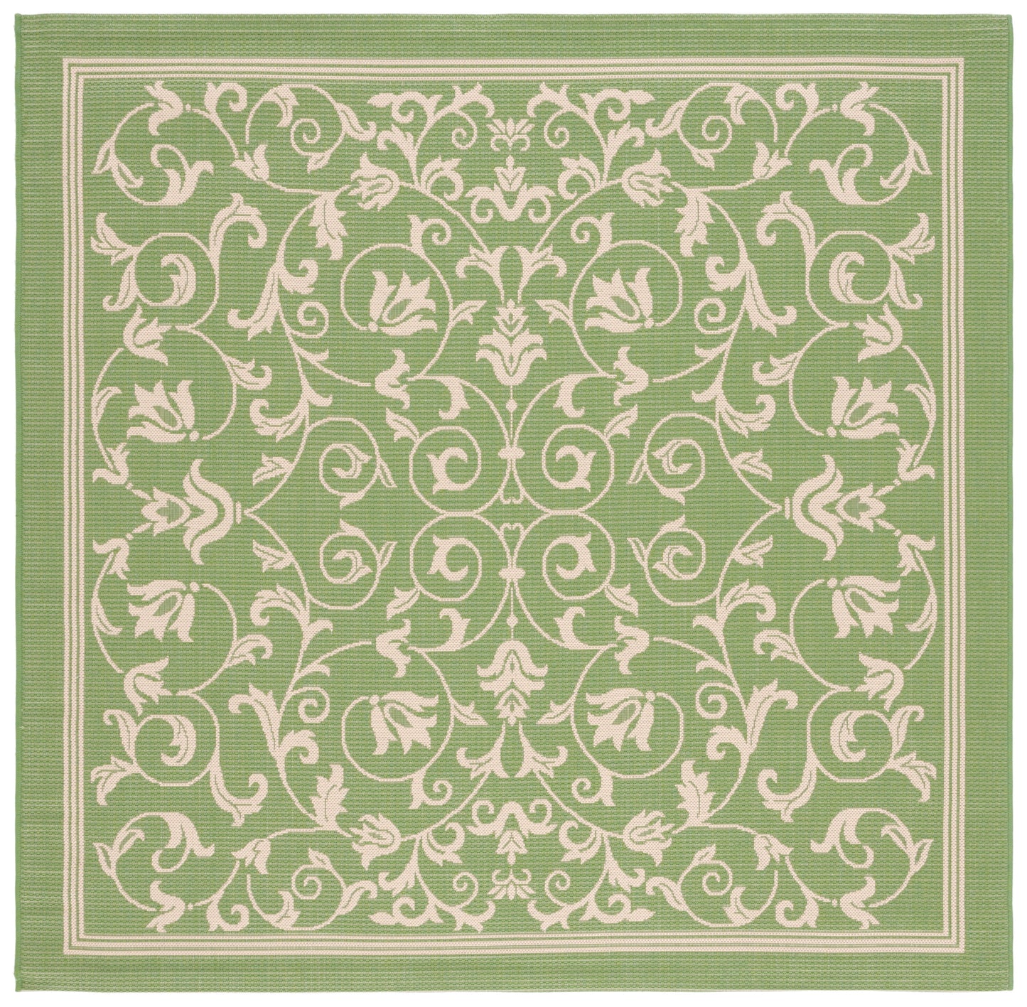 Safavieh Courtyard Nanda Botanical Indoor/Outdoor Area Rug, Sand/Black