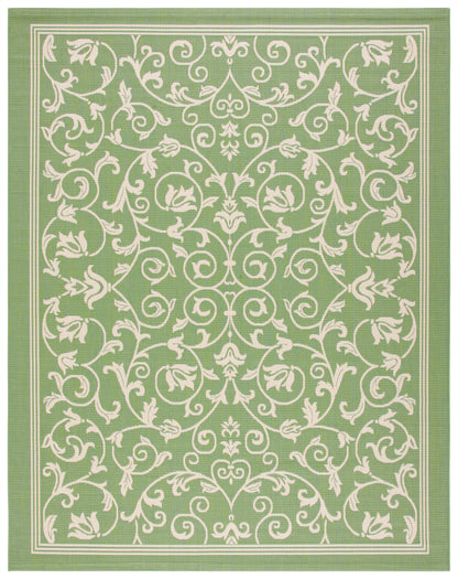 Safavieh Courtyard Nanda Botanical Indoor/Outdoor Area Rug, Sand/Black