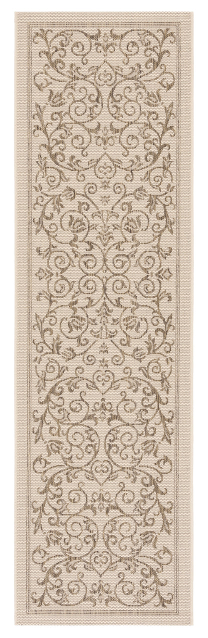 Safavieh Courtyard Nanda Botanical Indoor/Outdoor Area Rug, Sand/Black