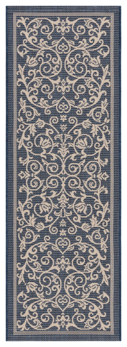 Safavieh Courtyard Nanda Botanical Indoor/Outdoor Area Rug, Sand/Black