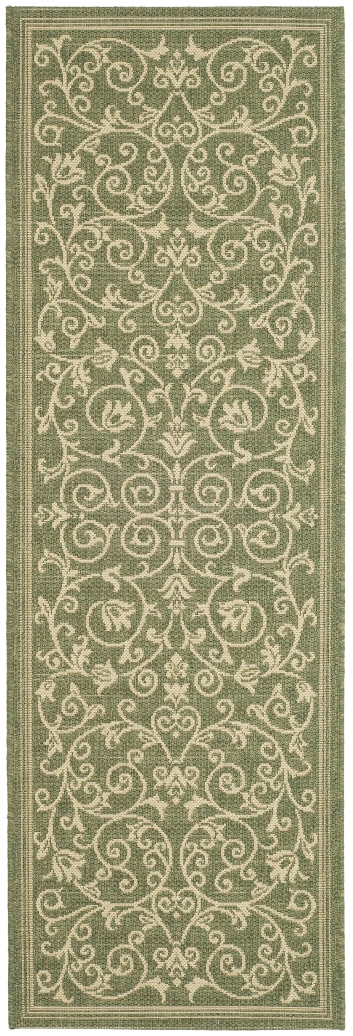Safavieh Courtyard Nanda Botanical Indoor/Outdoor Area Rug, Sand/Black