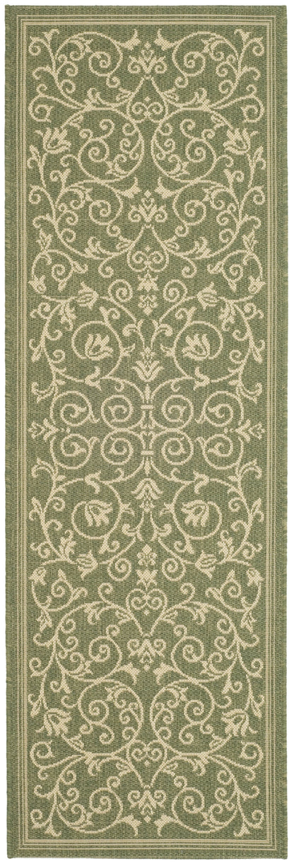 Safavieh Courtyard Nanda Botanical Indoor/Outdoor Area Rug, Sand/Black