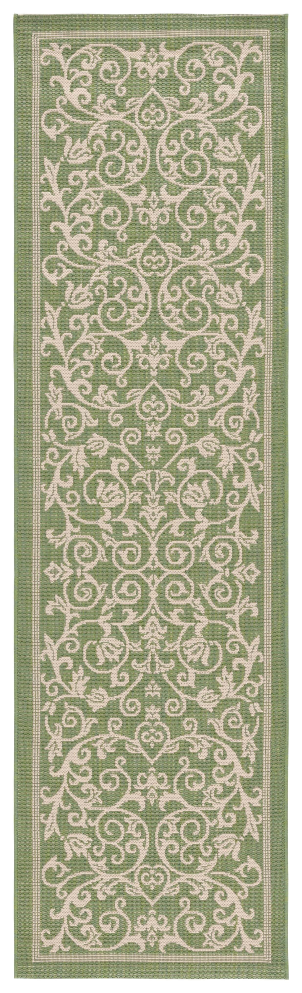 Safavieh Courtyard Nanda Botanical Indoor/Outdoor Area Rug, Sand/Black