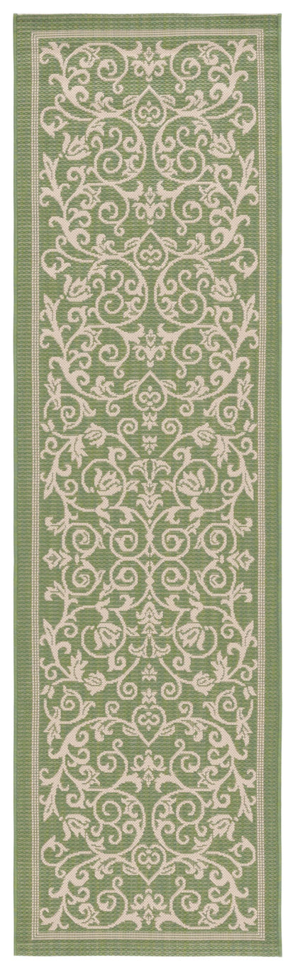 Safavieh Courtyard Nanda Botanical Indoor/Outdoor Area Rug, Sand/Black