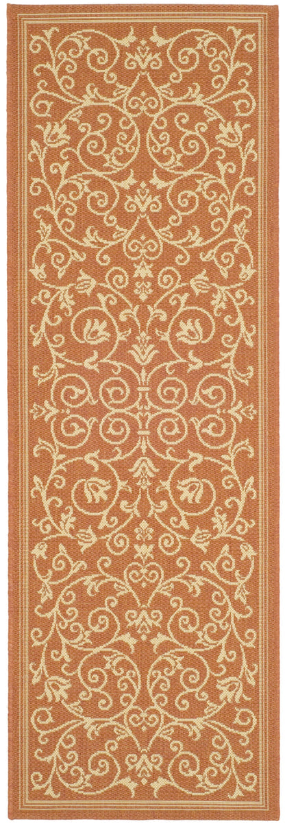 Safavieh Courtyard Nanda Botanical Indoor/Outdoor Area Rug, Sand/Black