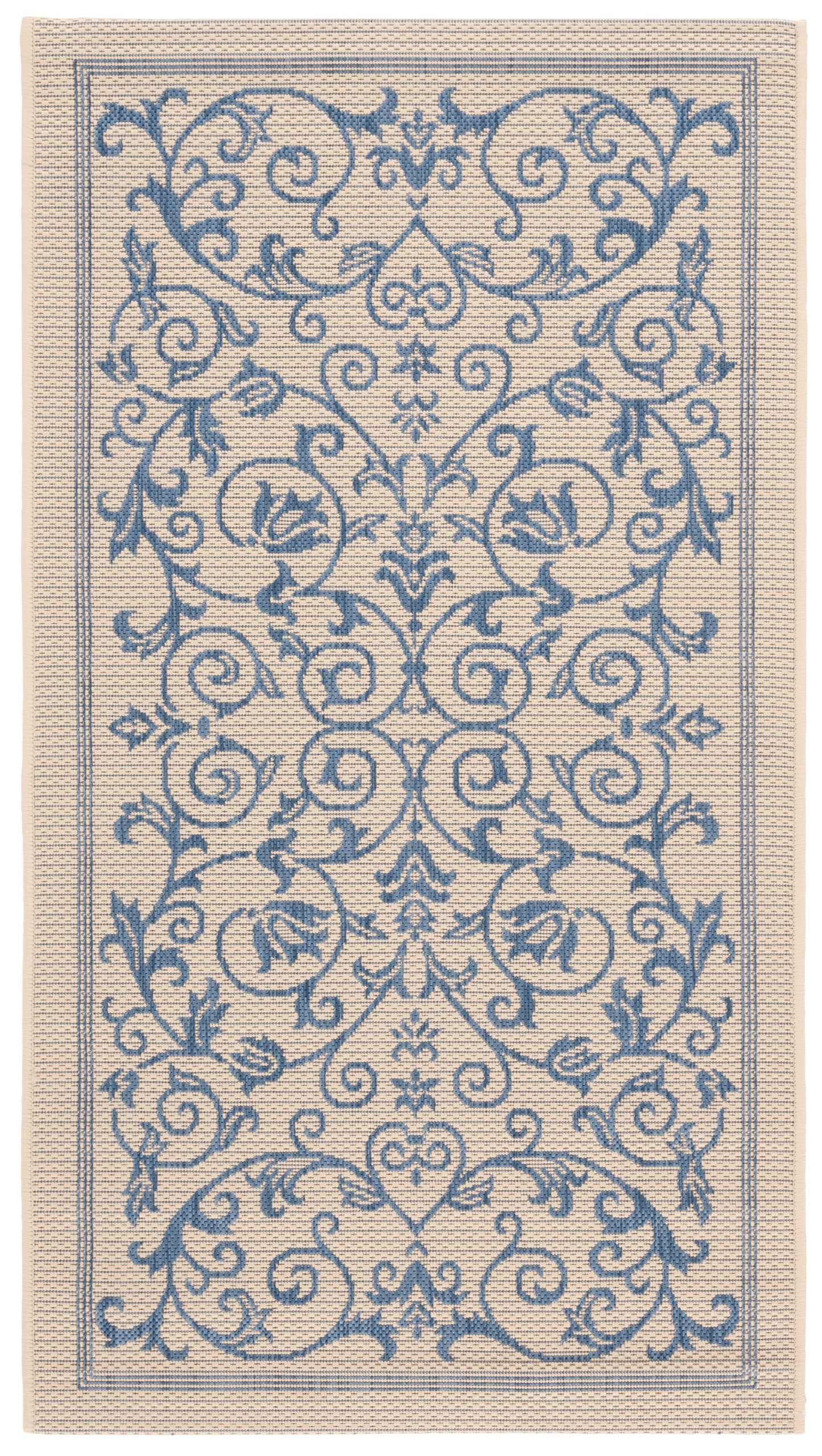 Safavieh Courtyard Nanda Botanical Indoor/Outdoor Area Rug, Sand/Black