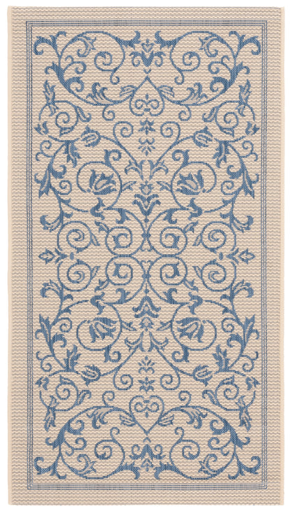 Safavieh Courtyard Nanda Botanical Indoor/Outdoor Area Rug, Sand/Black
