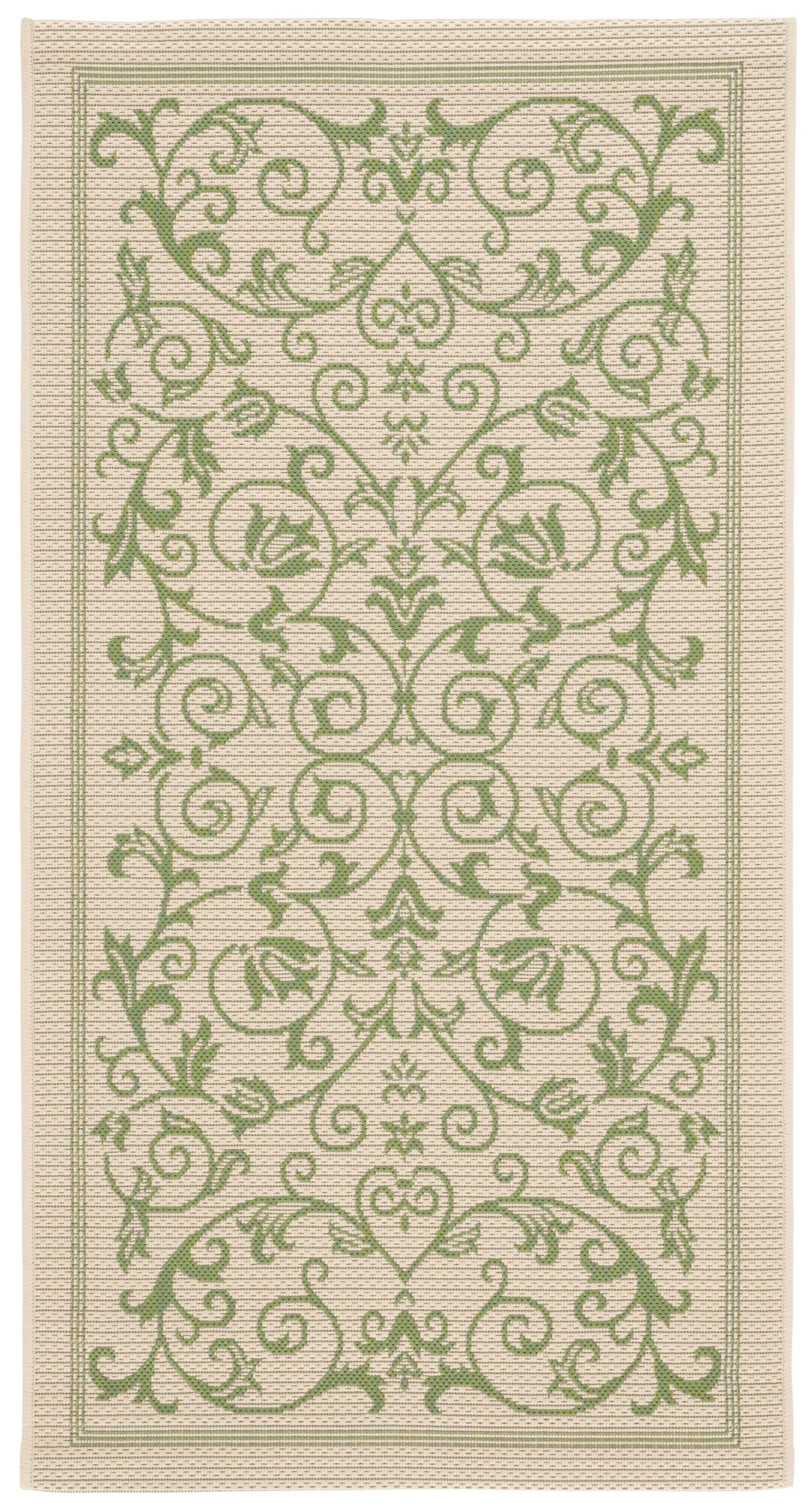 Safavieh Courtyard Nanda Botanical Indoor/Outdoor Area Rug, Sand/Black