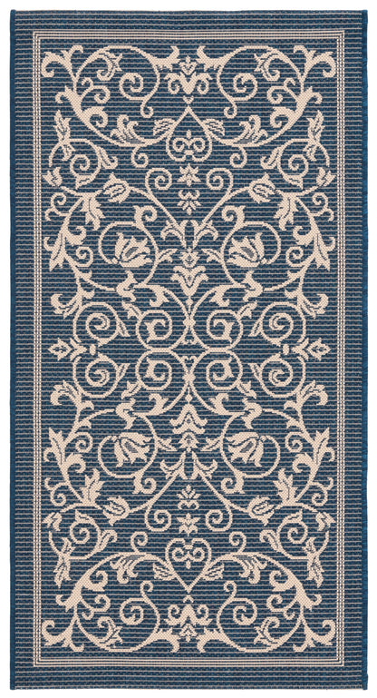 Safavieh Courtyard Nanda Botanical Indoor/Outdoor Area Rug, Sand/Black