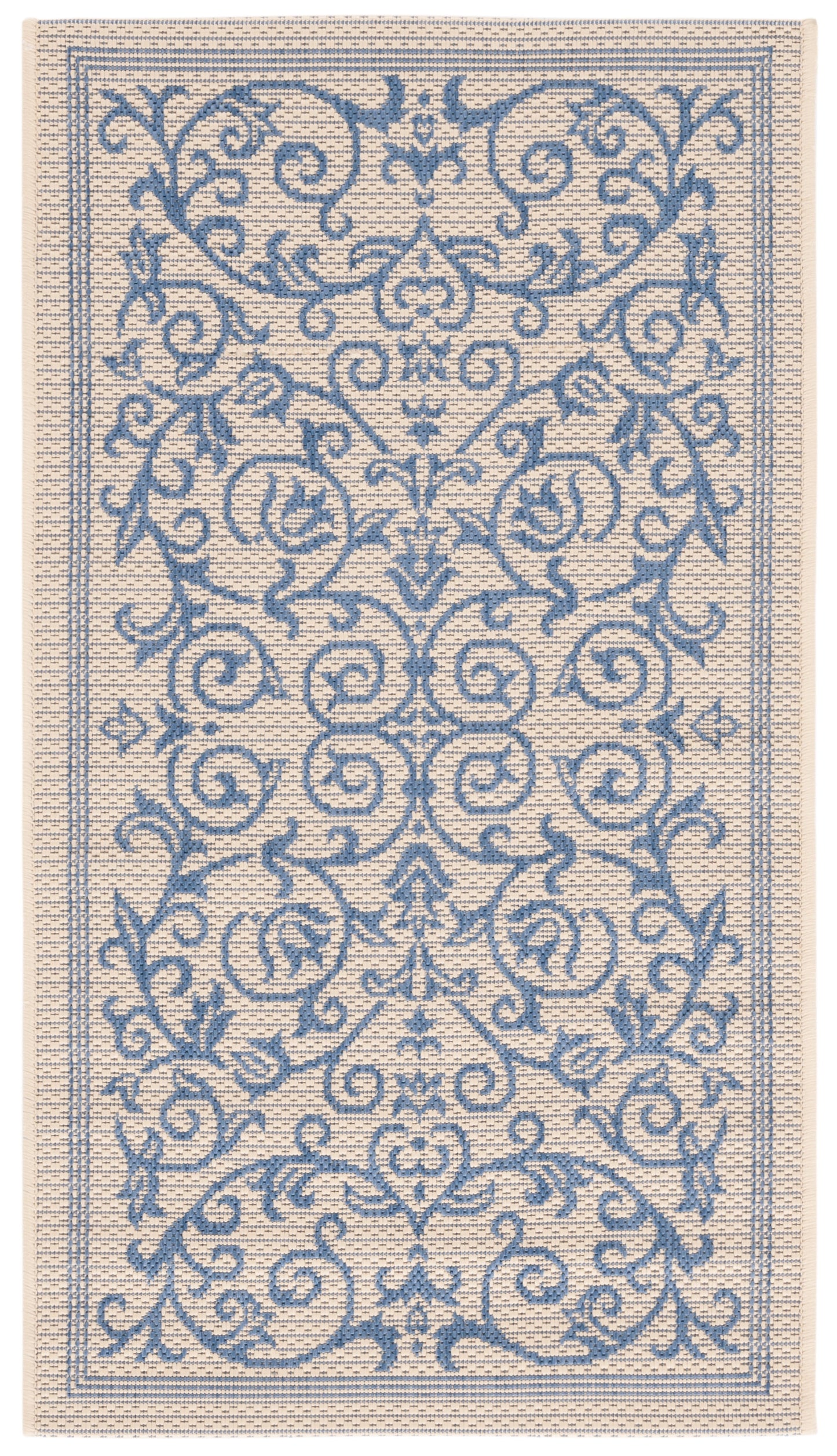 Safavieh Courtyard Nanda Botanical Indoor/Outdoor Area Rug, Sand/Black