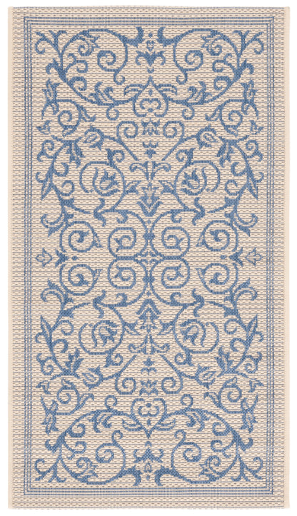 Safavieh Courtyard Nanda Botanical Indoor/Outdoor Area Rug, Sand/Black