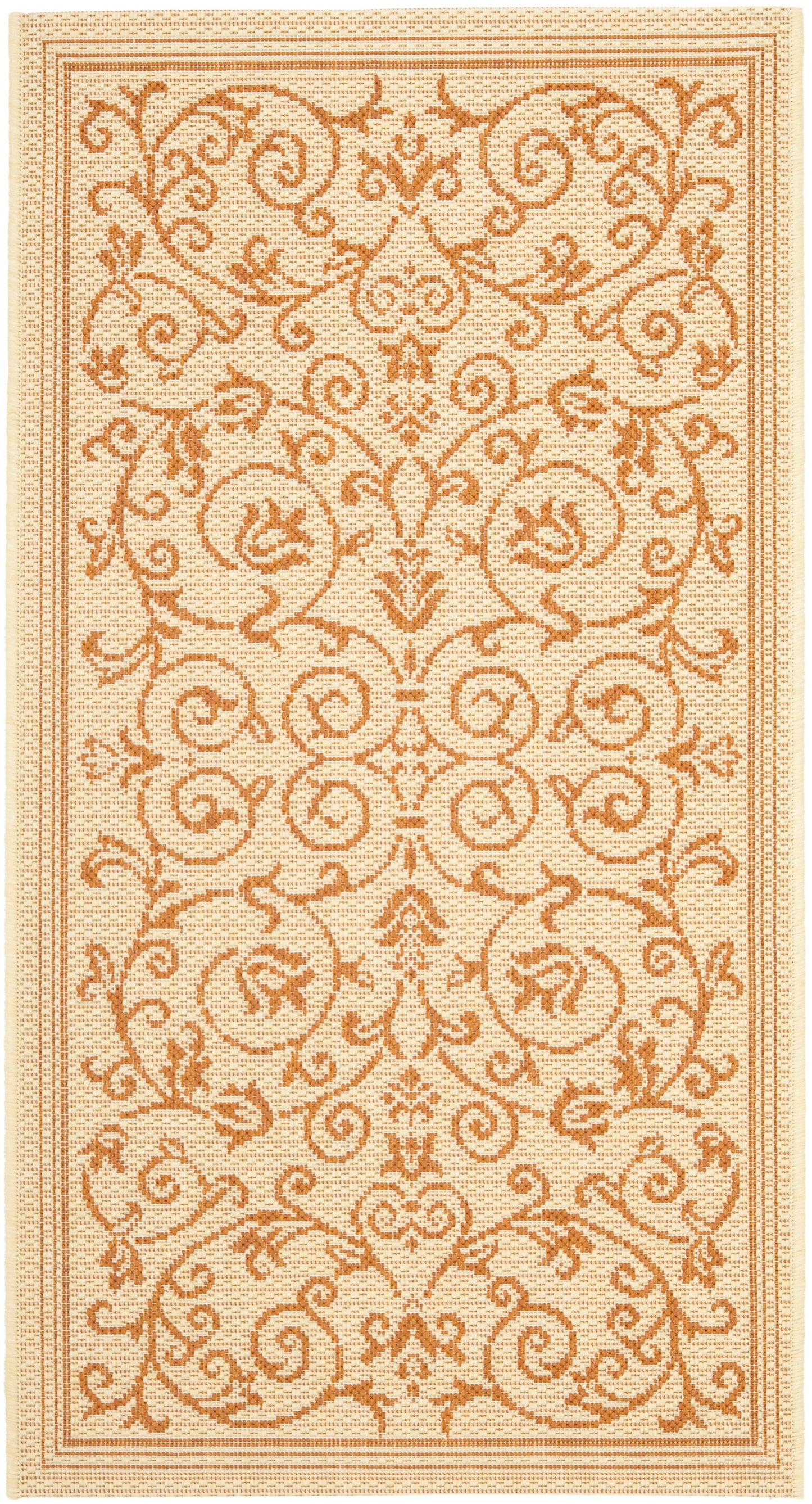 Safavieh Courtyard Nanda Botanical Indoor/Outdoor Area Rug, Sand/Black