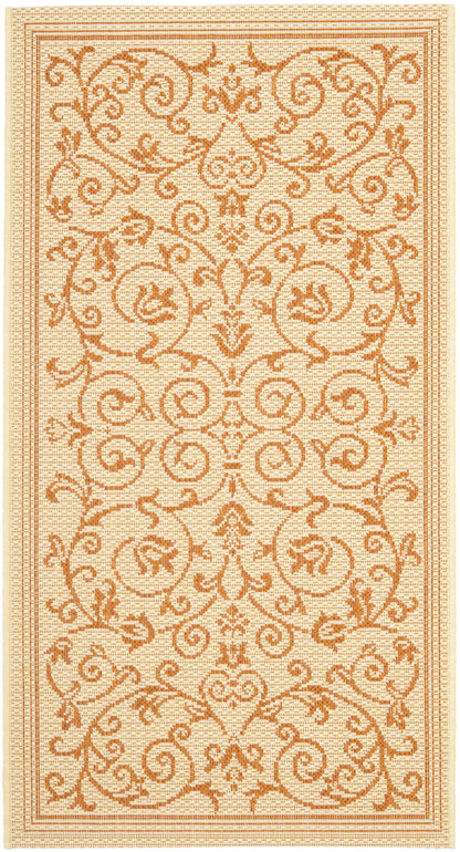 Safavieh Courtyard Nanda Botanical Indoor/Outdoor Area Rug, Sand/Black