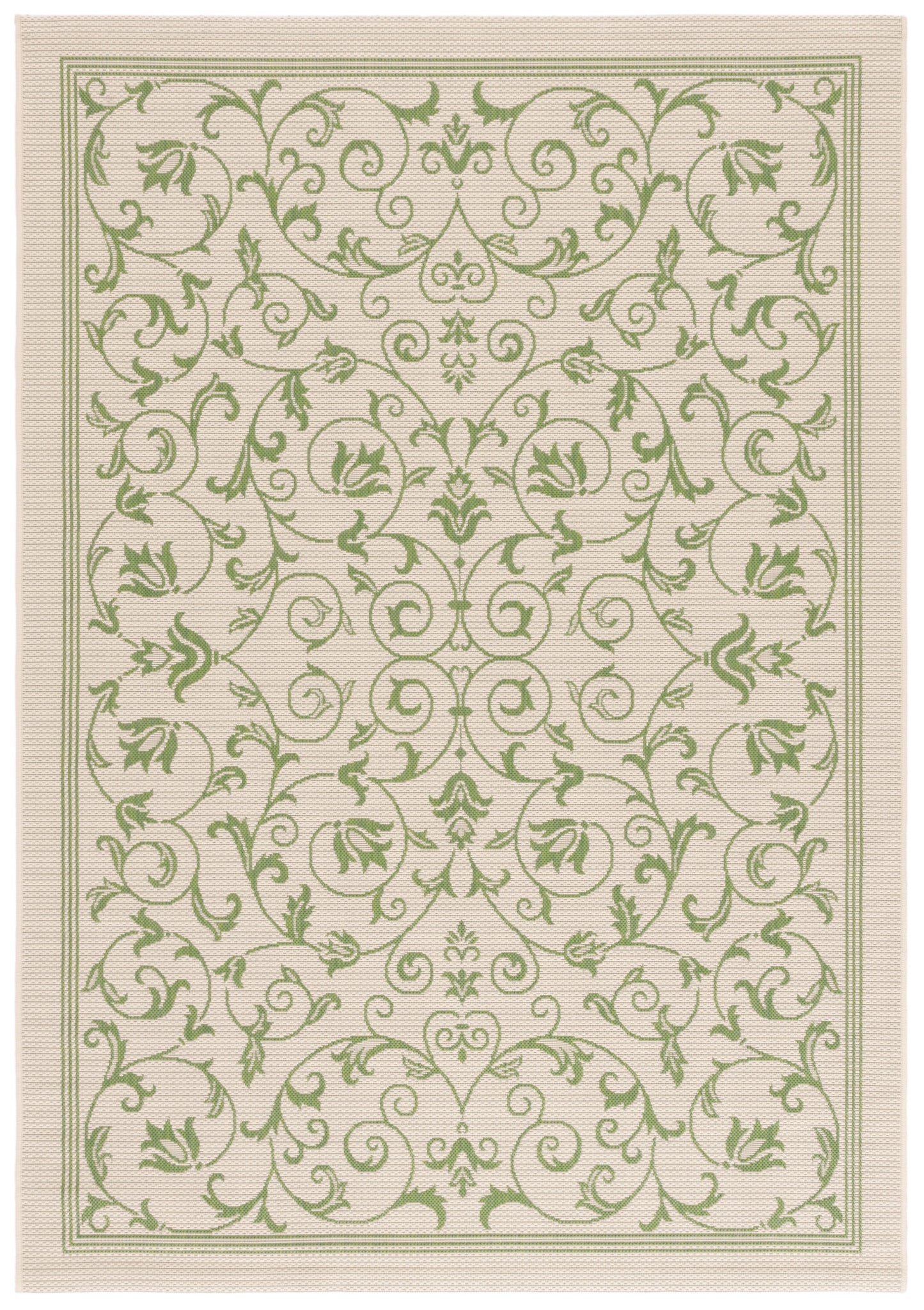 Safavieh Courtyard Nanda Botanical Indoor/Outdoor Area Rug, Sand/Black