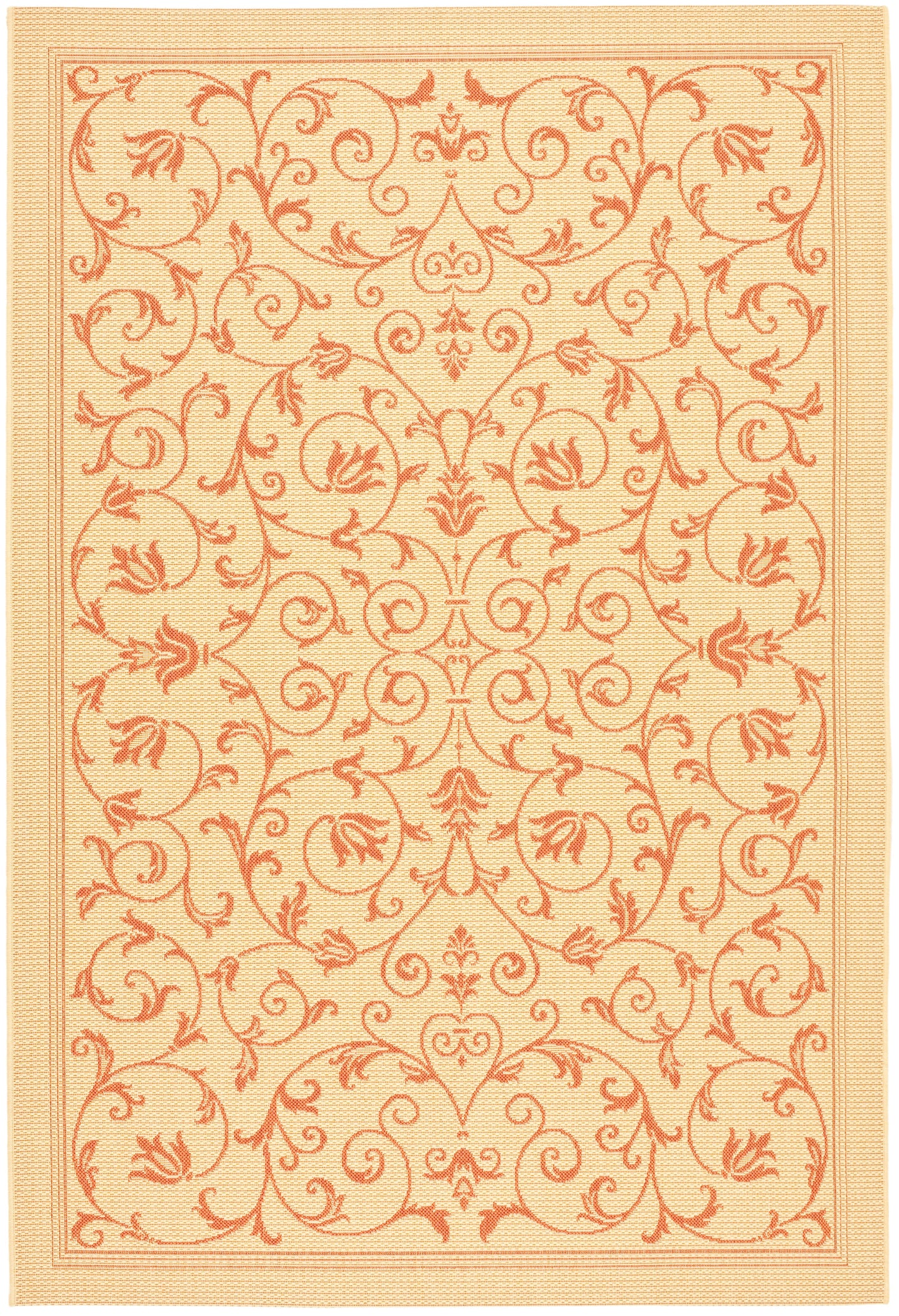 Safavieh Courtyard Nanda Botanical Indoor/Outdoor Area Rug, Sand/Black