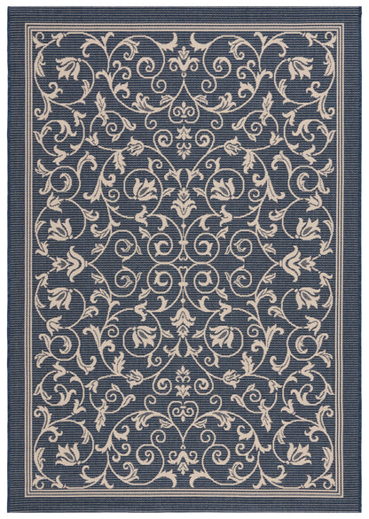 Safavieh Courtyard Nanda Botanical Indoor/Outdoor Area Rug, Sand/Black