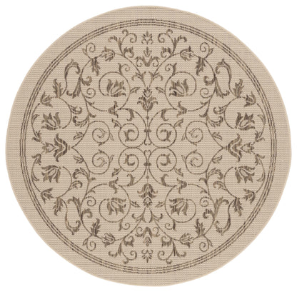 Safavieh Courtyard Nanda Botanical Indoor/Outdoor Area Rug, Sand/Black
