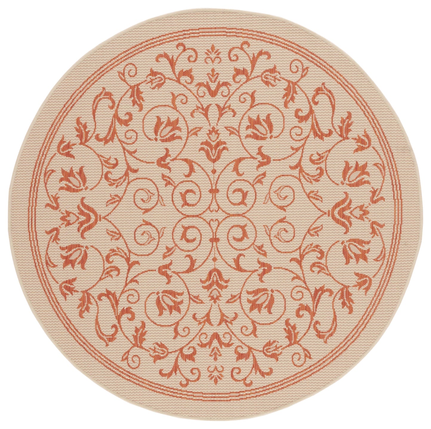 Safavieh Courtyard Nanda Botanical Indoor/Outdoor Area Rug, Sand/Black