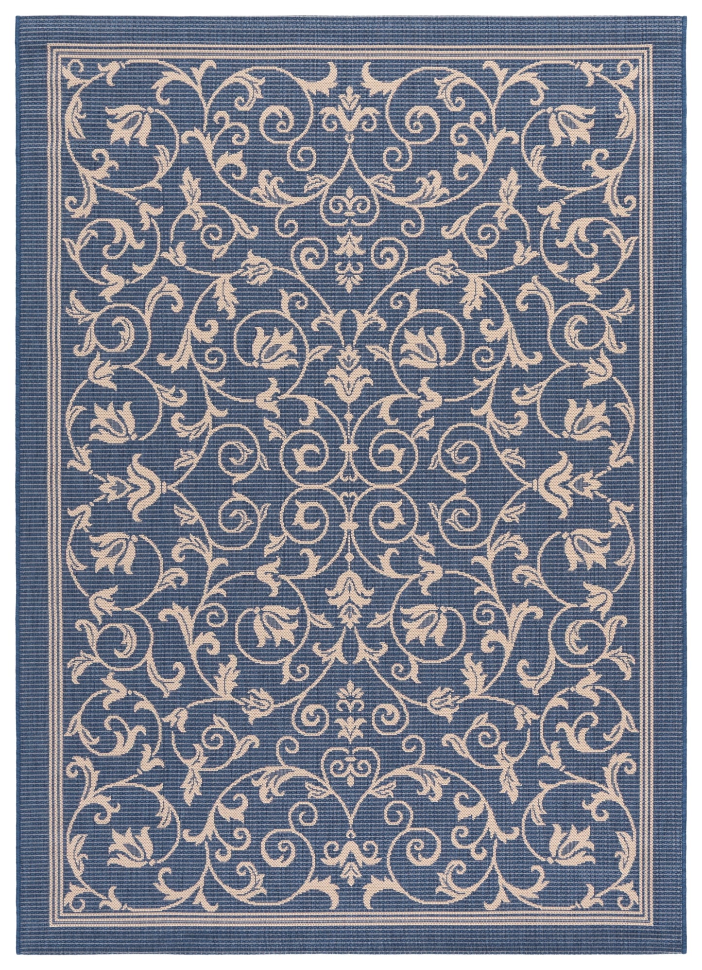 Safavieh Courtyard Nanda Botanical Indoor/Outdoor Area Rug, Sand/Black