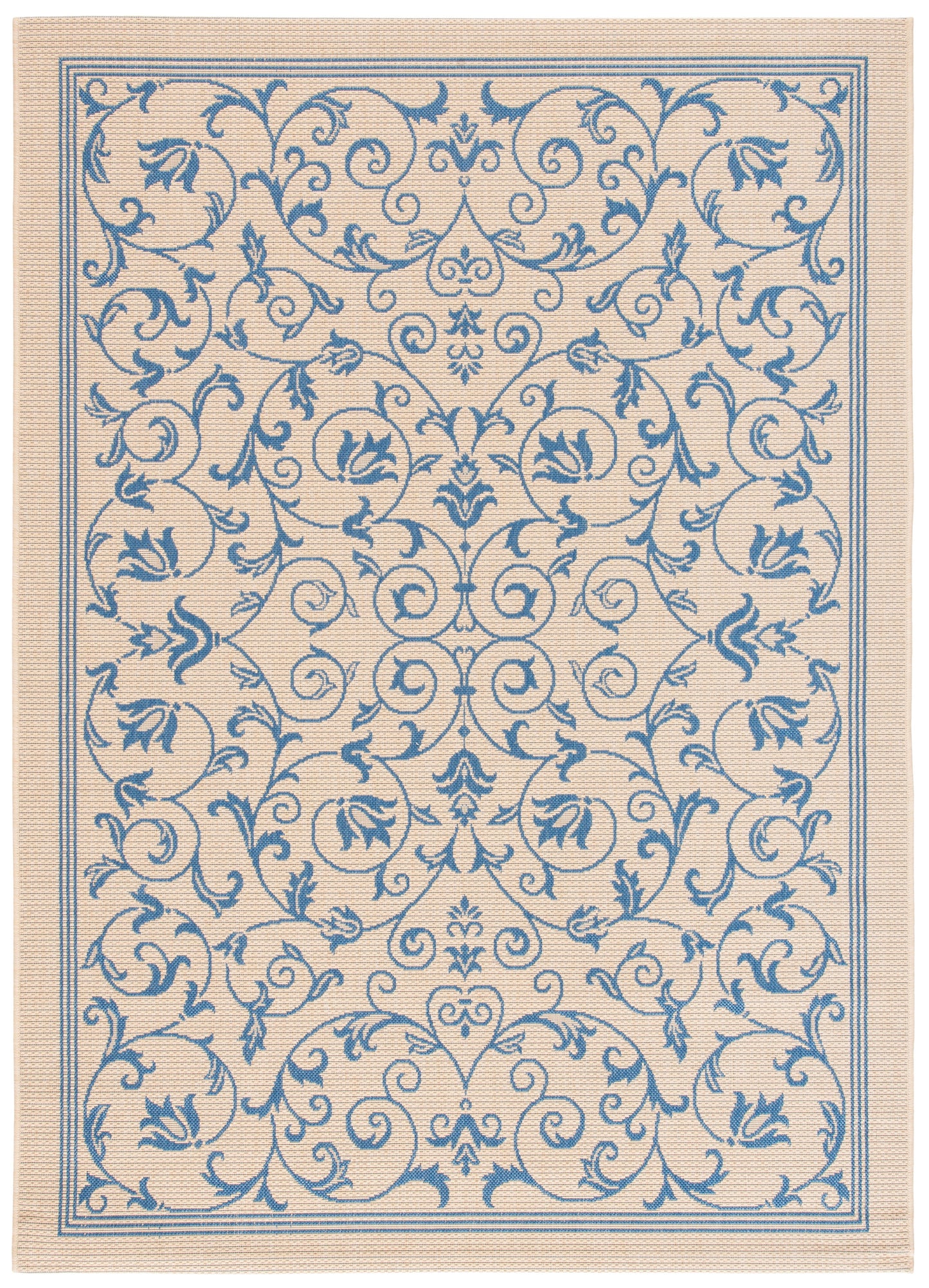 Safavieh Courtyard Nanda Botanical Indoor/Outdoor Area Rug, Sand/Black