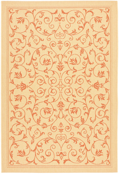 Safavieh Courtyard Nanda Botanical Indoor/Outdoor Area Rug, Sand/Black