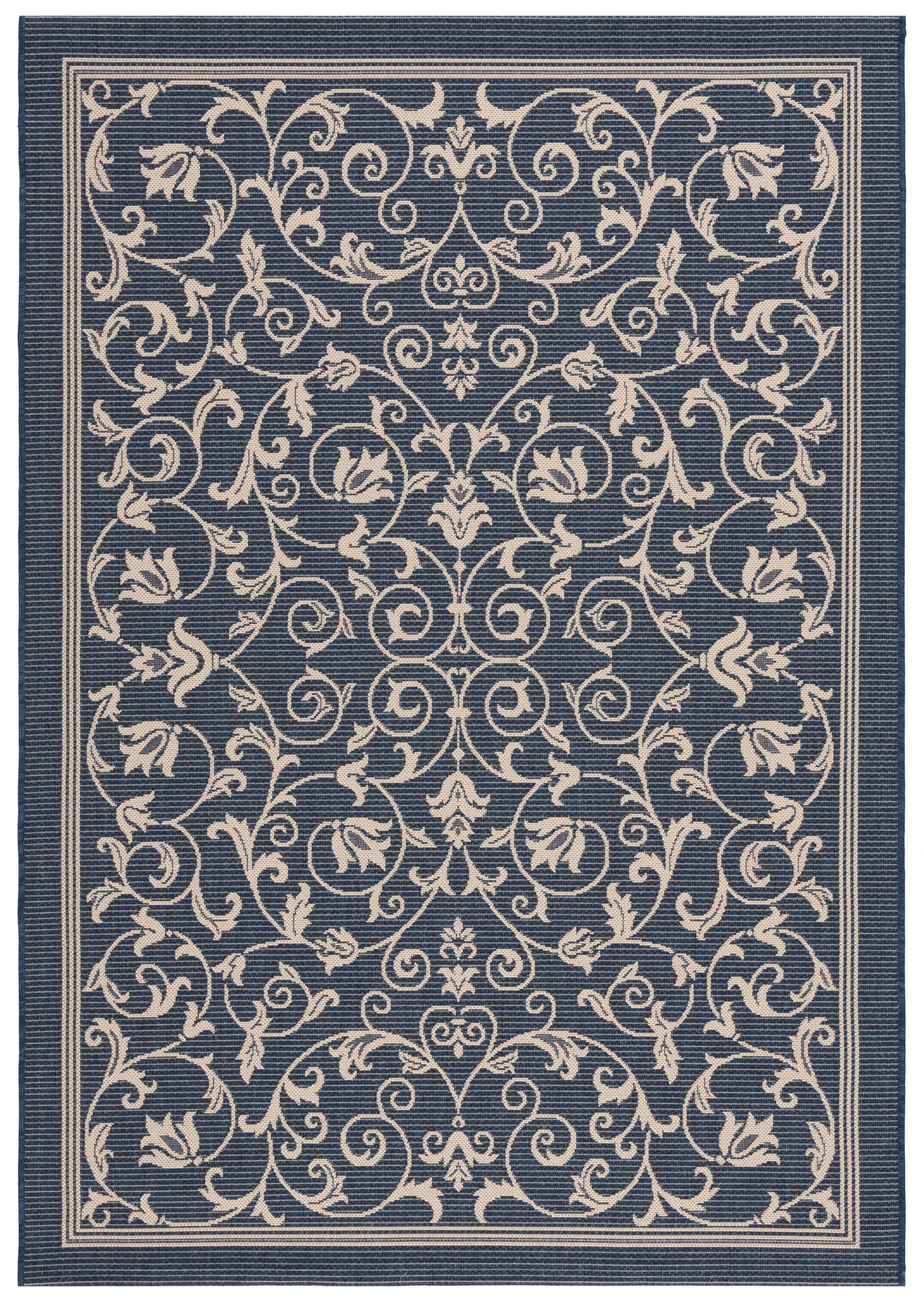 Safavieh Courtyard Nanda Botanical Indoor/Outdoor Area Rug, Sand/Black