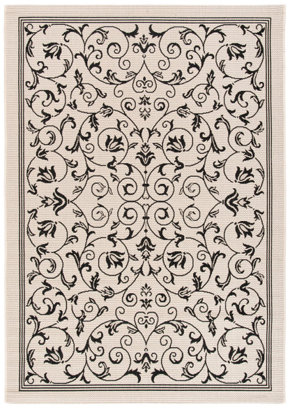 Safavieh Courtyard Nanda Botanical Indoor/Outdoor Area Rug, Sand/Black