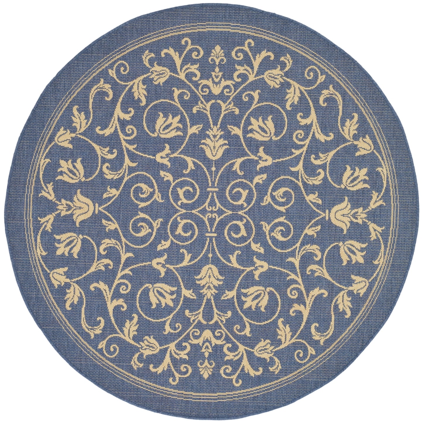Safavieh Courtyard Nanda Botanical Indoor/Outdoor Area Rug, Sand/Black