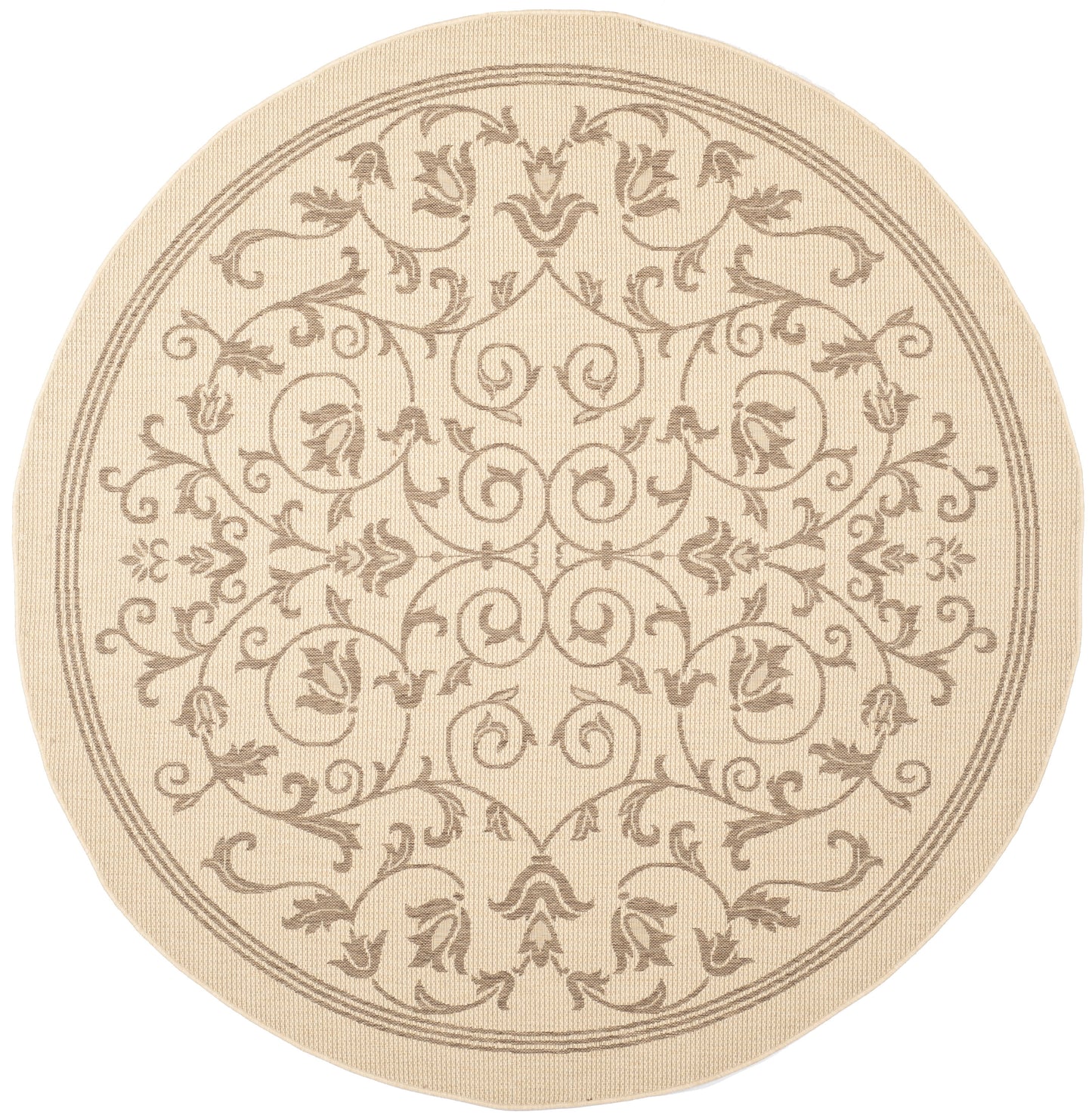 Safavieh Courtyard Nanda Botanical Indoor/Outdoor Area Rug, Sand/Black