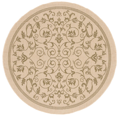 Safavieh Courtyard Nanda Botanical Indoor/Outdoor Area Rug, Sand/Black