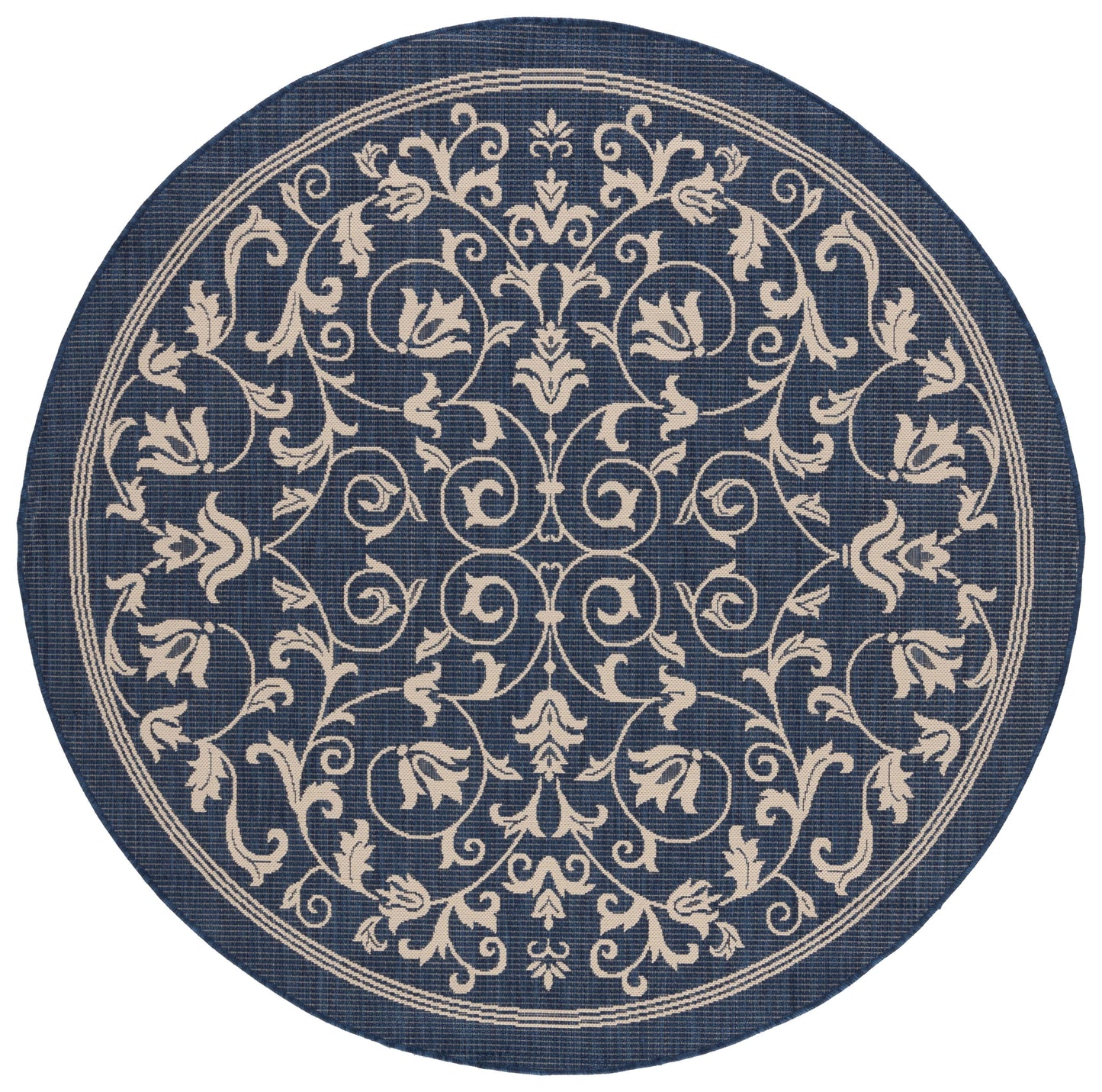 Safavieh Courtyard Nanda Botanical Indoor/Outdoor Area Rug, Sand/Black