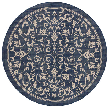 Safavieh Courtyard Nanda Botanical Indoor/Outdoor Area Rug, Sand/Black